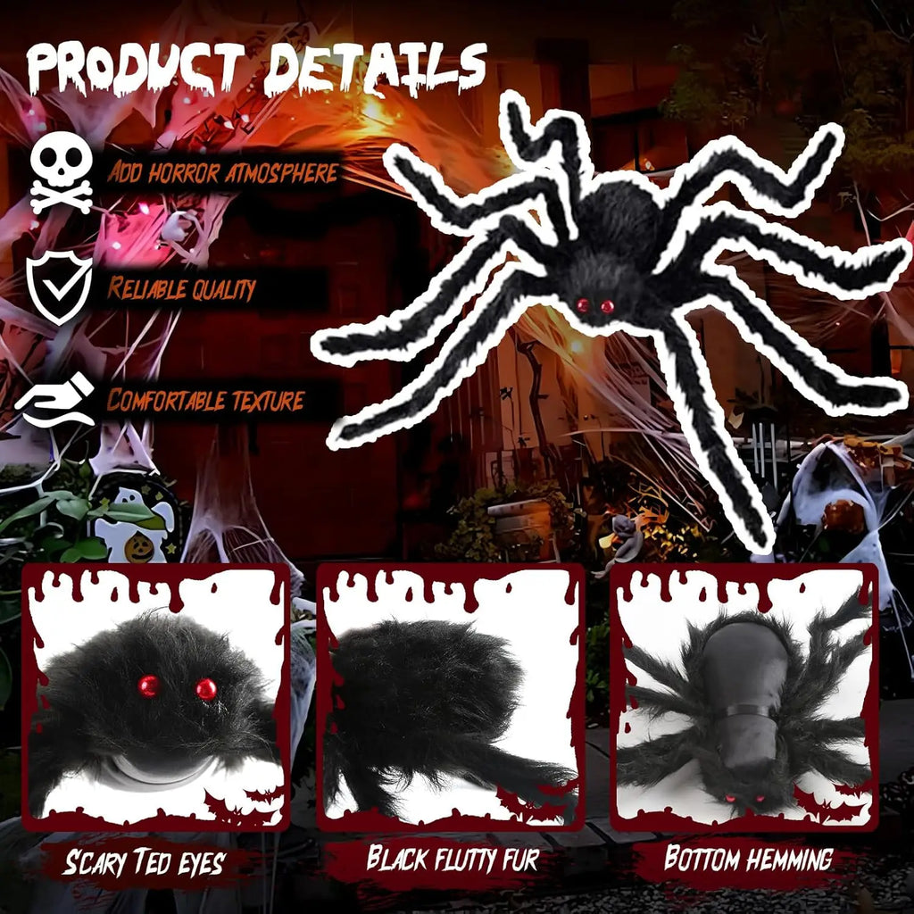 Giant Halloween Plush Spider Decoration