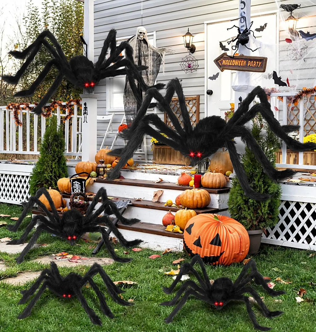 Giant Halloween Plush Spider Decoration