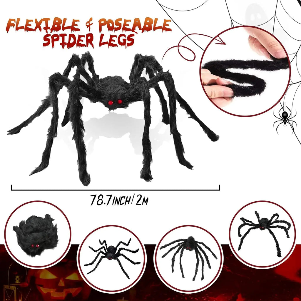Giant Halloween Plush Spider Decoration